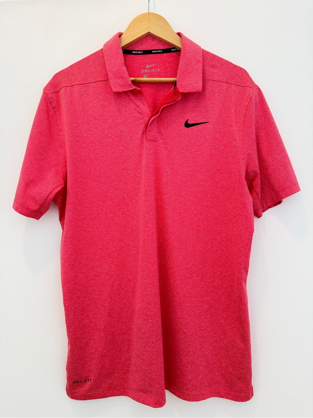 Nike Men’s Pink Dri-FIT Golf Polo Shirt